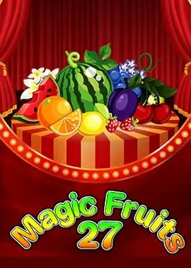 Magiczny owocowy slot z 27 liniami wypłat – kolorowa gra pełna owoców i bonusów.